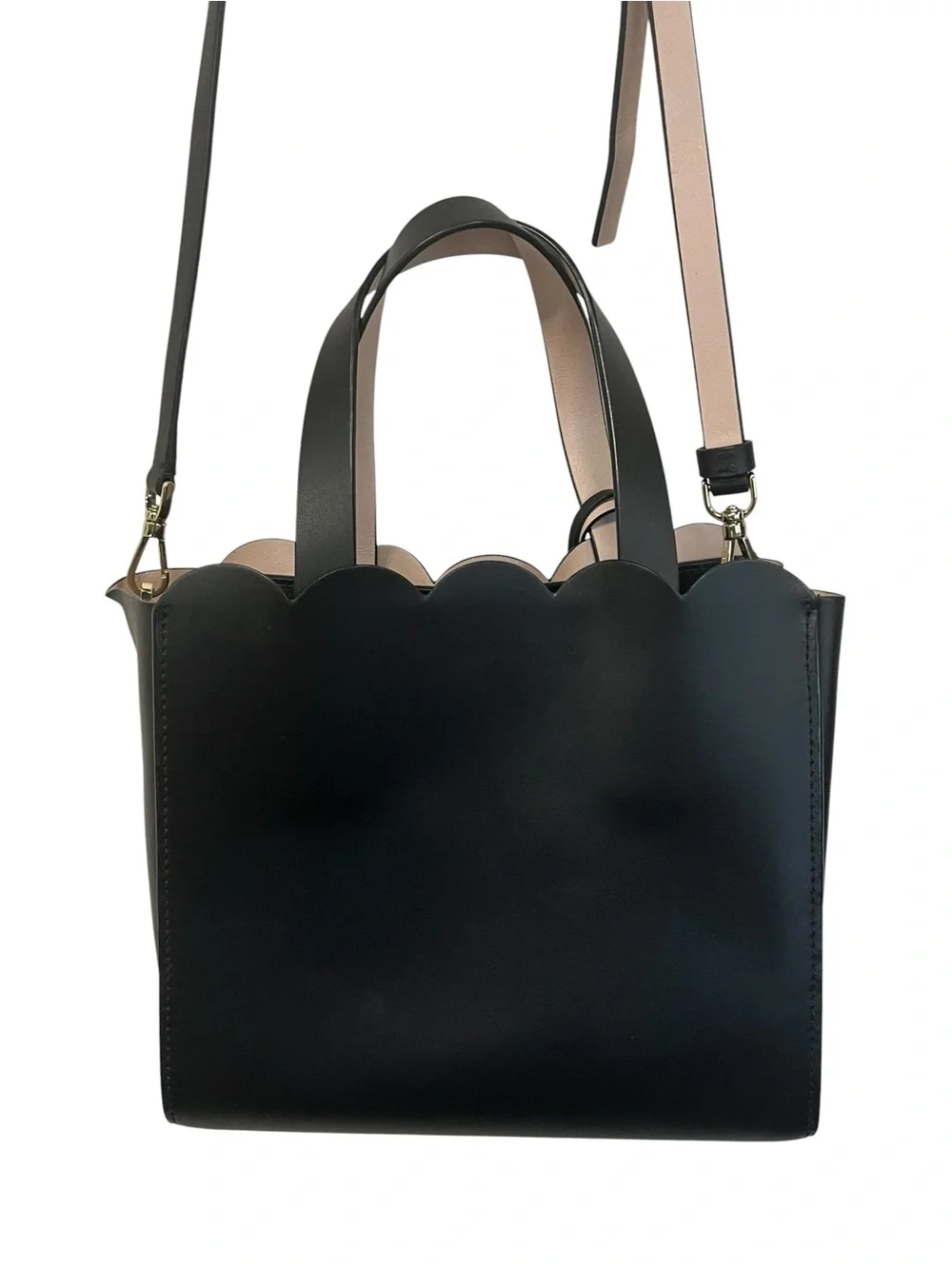 Kate Spade | Magnolia St Mini Mina Scallop Black‎ Leather Crossbody
